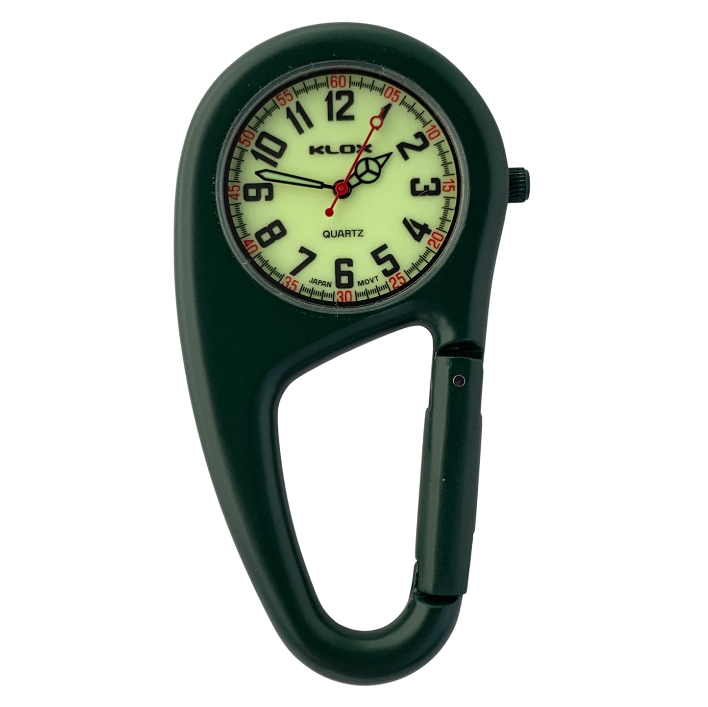 Clip-on Carabiner Watch - Compact with White Dial