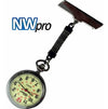 NW-Pro Lapel Nurse Watch - Large Glow-in-the-Dark Dial - Water Resistant - Braided - Gunmetal