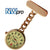 NW-Pro Lapel Nurse Watch - Large Glow-in-the-Dark Dial - Water Resistant - Chained - Rose Gold Tone