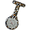 Silicone Pin-on Nurse Watch - Animal Print - White Date Dial