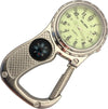 Clip Watch with Compass - Antique Silver with glow-in-the-dark dial