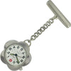 Pin-on Nurse Watch - JAS - Metal Flower - Silver