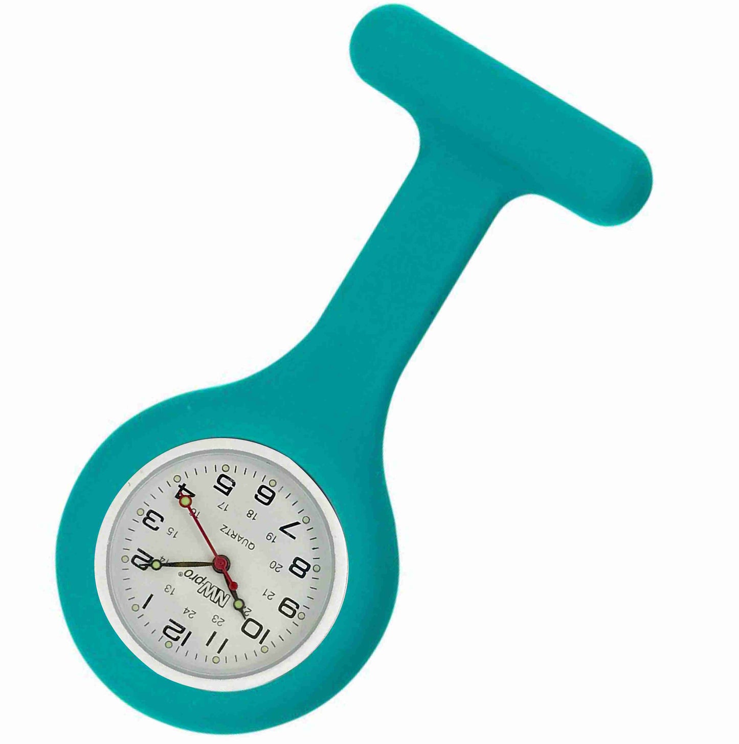 Silicone Pin-on Nurse Watch - Sweeping White Dial