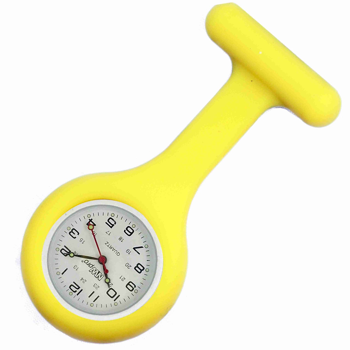 Silicone Pin-on Nurse Watch - Sweeping White Dial
