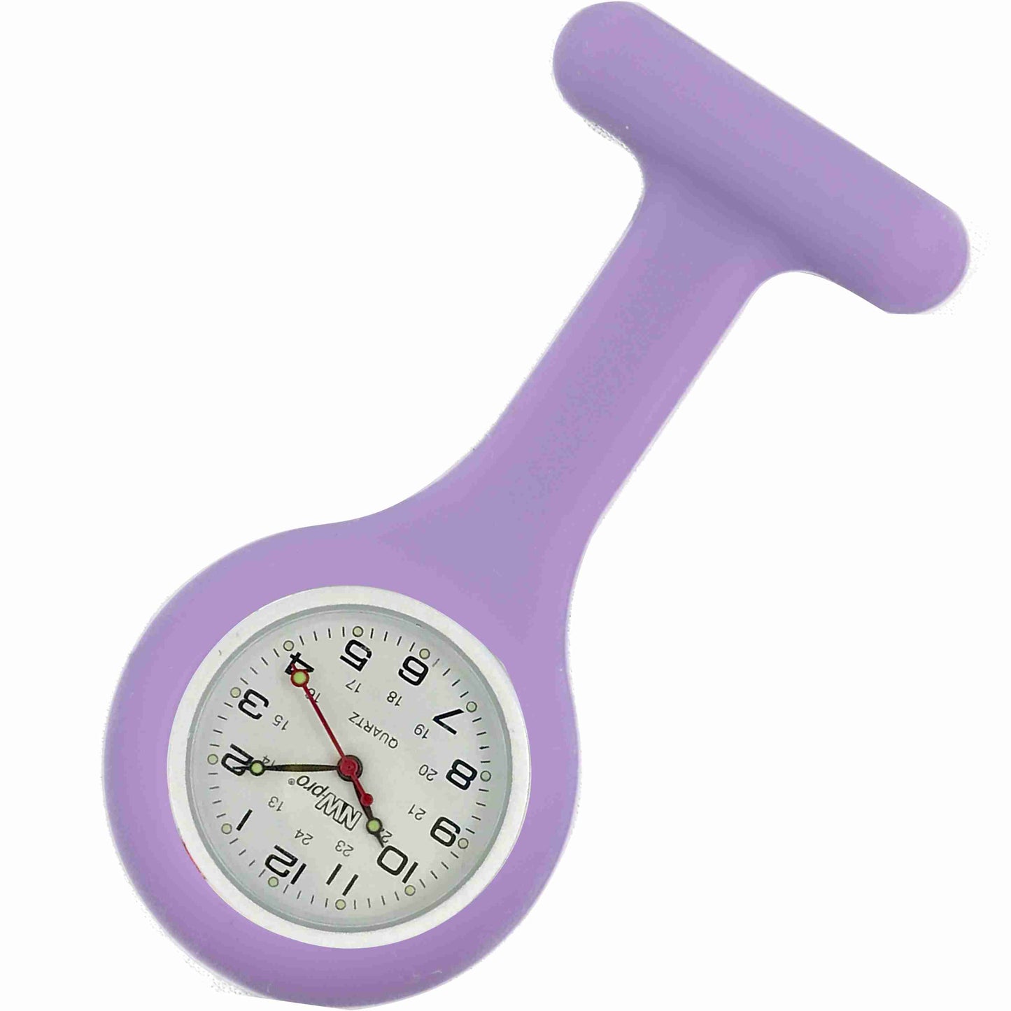 Silicone Pin-on Nurse Watch - Sweeping White Dial
