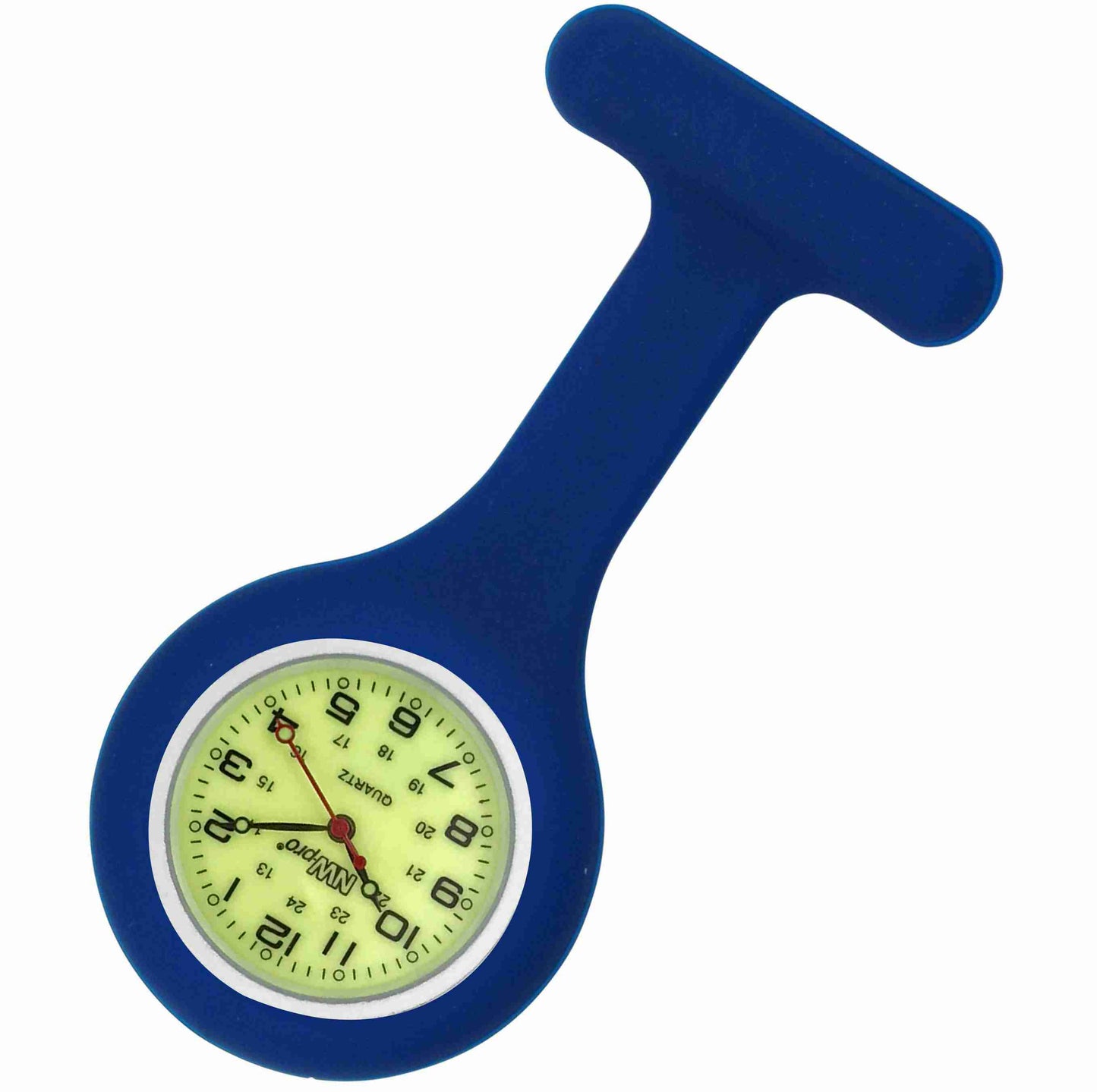 Silicone Pin-on Nurse Watch - Sweeping Luminescent Dial