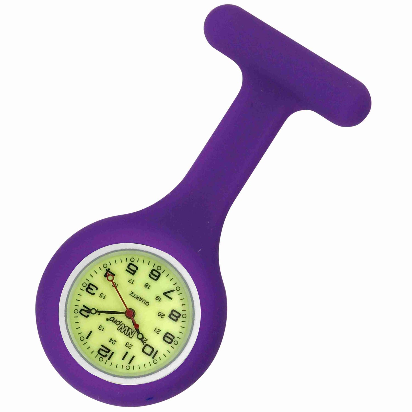 Silicone Pin-on Nurse Watch - Sweeping Luminescent Dial