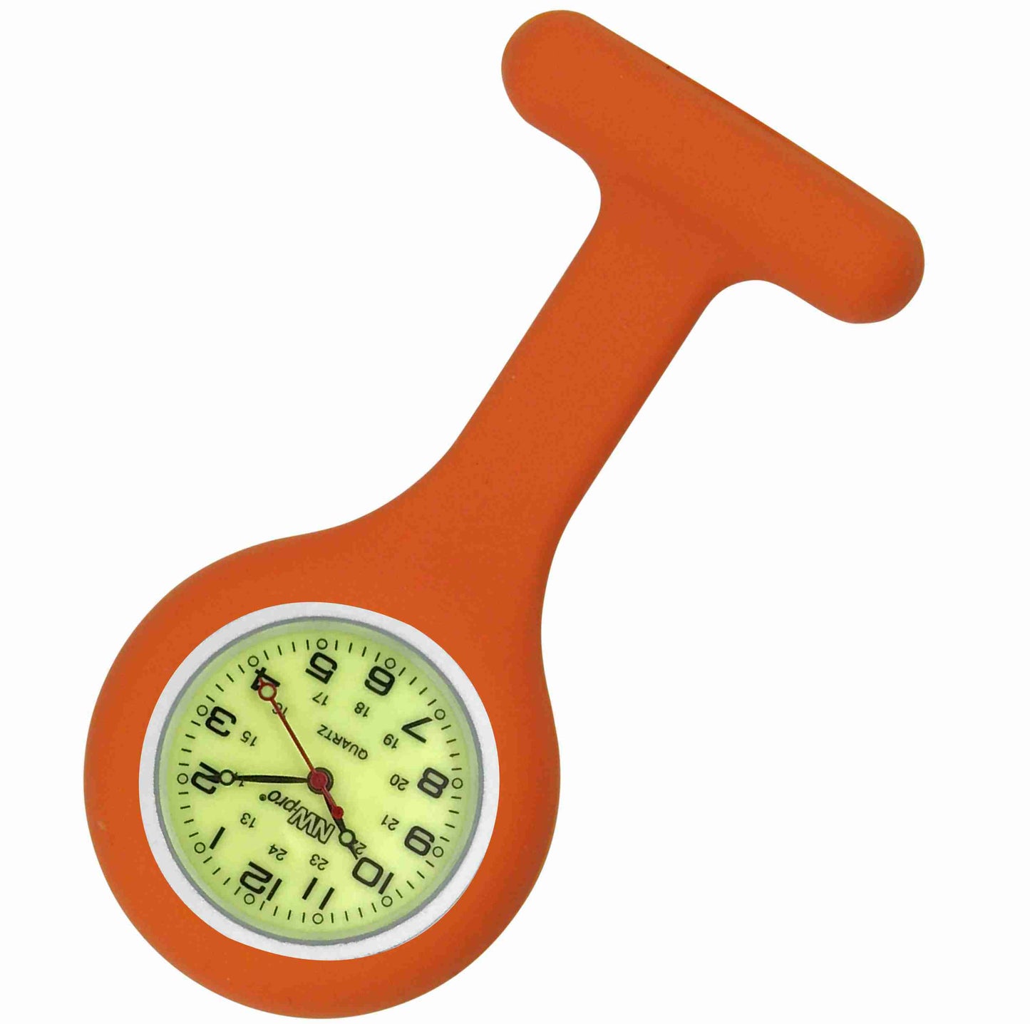 Silicone Pin-on Nurse Watch - Sweeping Luminescent Dial