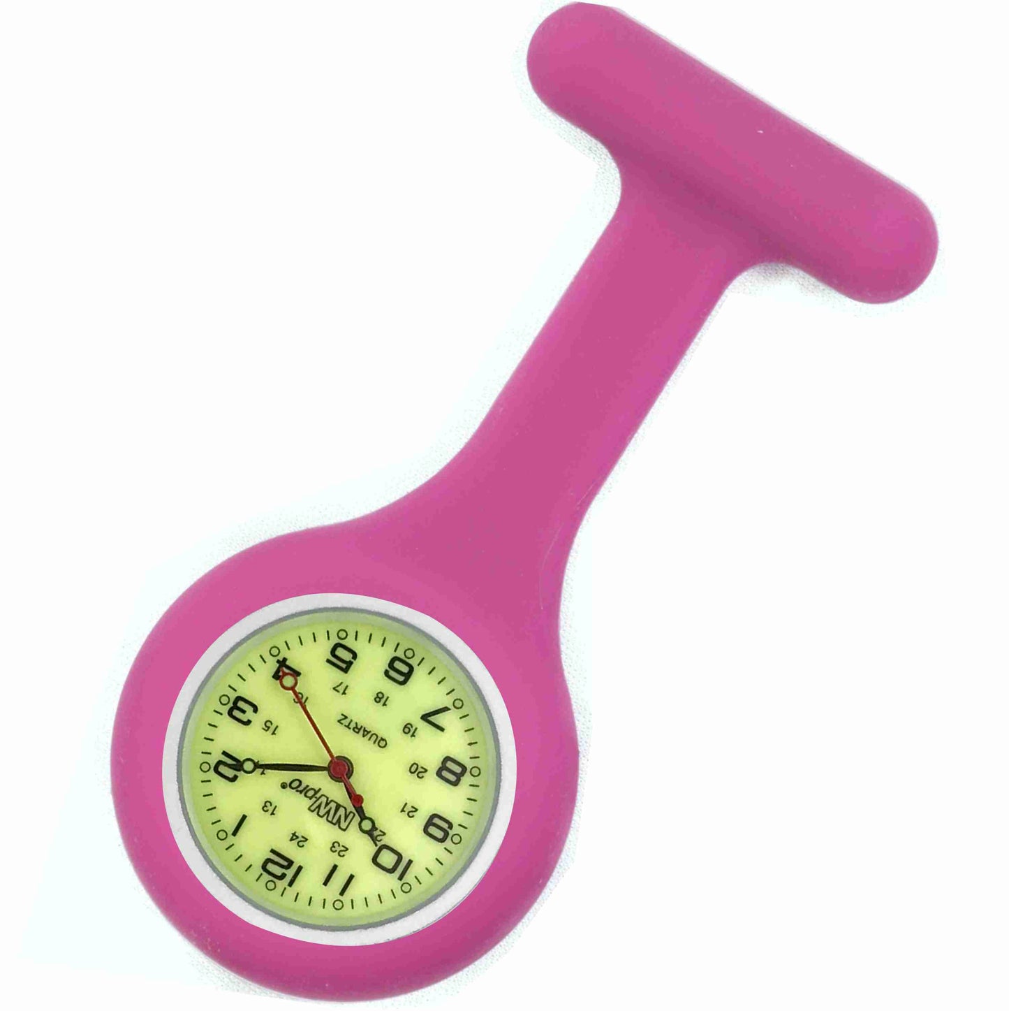Silicone Pin-on Nurse Watch - Sweeping Luminescent Dial