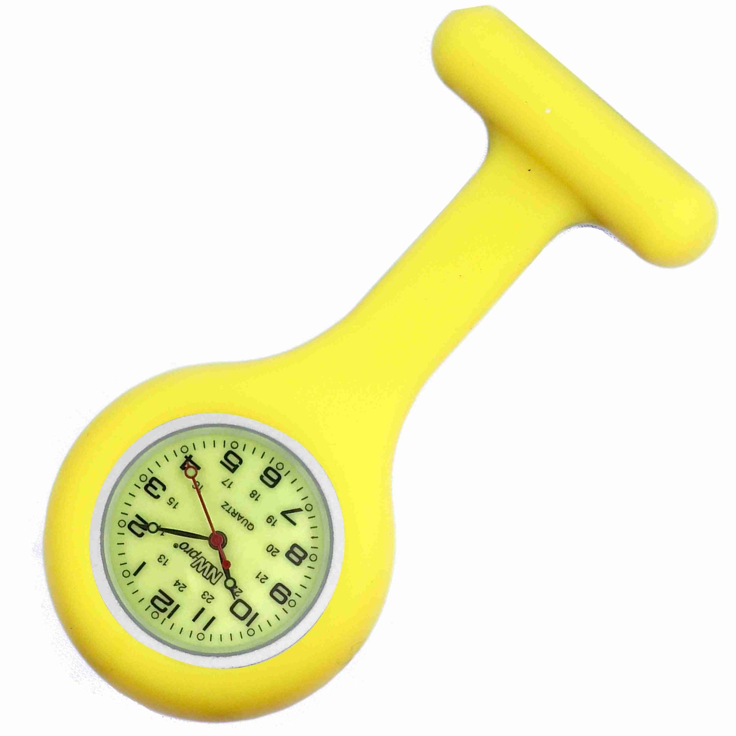 Silicone Pin-on Nurse Watch - Sweeping Luminescent Dial