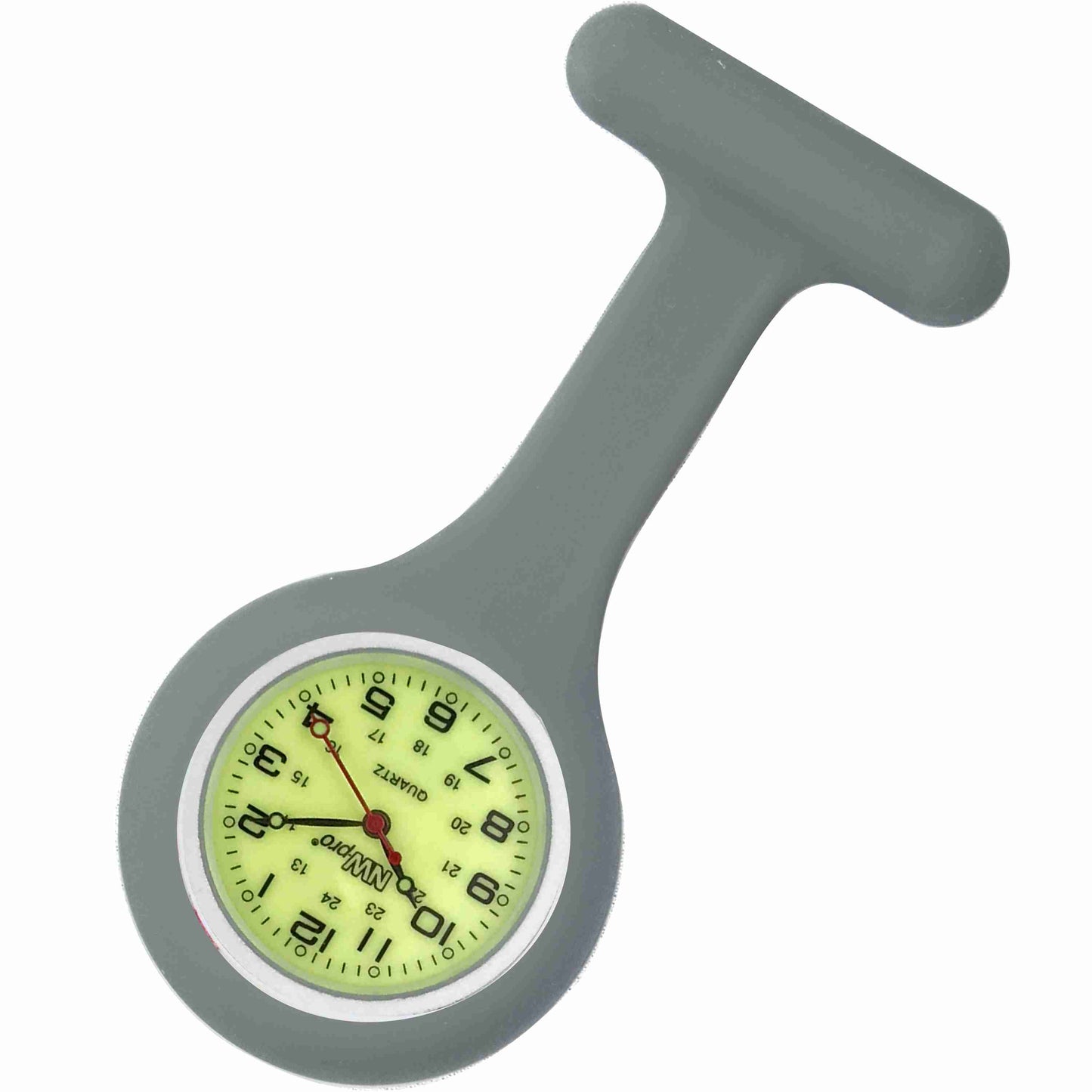 Silicone Pin-on Nurse Watch - Sweeping Luminescent Dial
