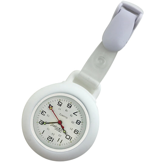Clip-on Nurse Watch - Sweeping White Dial