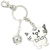 novelty fob watch - silver cat