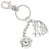 novelty fob watch - puzzle heart