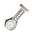 Metallic Pin-on Nurse Watch - Linked - Silver with White Dial