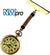 NW-Pro Lapel Nurse Watch - Large Glow-in-the-Dark Dial - Water Resistant - Braided - Gold Tone
