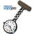 NW-Pro Lapel Nurse Watch - Large White Dial - Water Resistant - Chained - Gunmetal