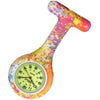 Silicone Pin-on Nurse Watch - Pattern - Luminescent Dial