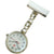 Metallic Pin-on Nurse Watch - D Link - Silver with White Dial
