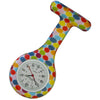 Silicone Pin-on Nurse Watch - Pattern - White Date Dial