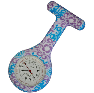 Silicone Pin-on Nurse Watch - Pattern - Base 30 Dial