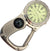Clip Watch with Compass - Antique Silver with glow-in-the-dark dial