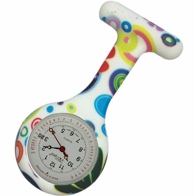 Silicone Pin-on Nurse Watch - Pattern - Base 30 Dial