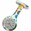 Silicone Pin-on Nurse Watch - Pattern - White Date Dial