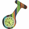 Silicone Pin-on Nurse Watch - Pattern - Sweeping Luminescent Dial