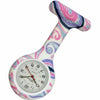 Silicone Pin-on Nurse Watch - Pattern - Non-Glass Dial