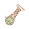 Metallic Pin-on Nurse Watch - Linked - Rose Gold with Luminous Dial