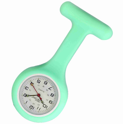 Silicone Pin-on Nurse Watch - Sweeping White Dial