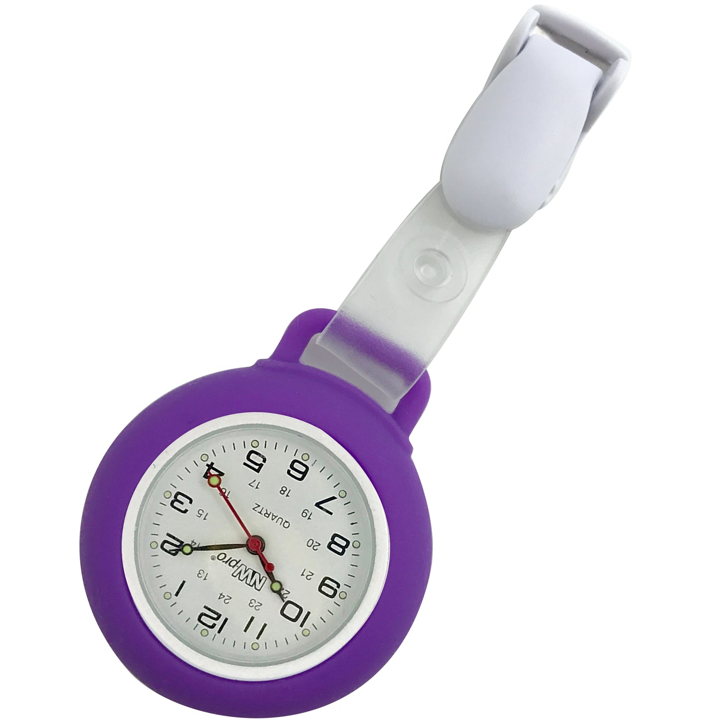 Clip-on Nurse Watch - Sweeping White Dial