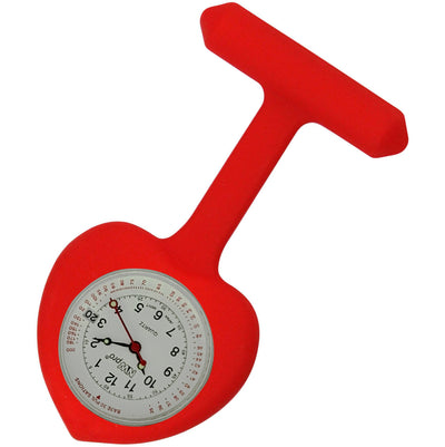 Heart Silicone Pin-On Nurse Watch - Base 30 Dial