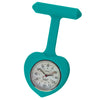 Heart Silicone Pin-On Nurse Watch - White Dial