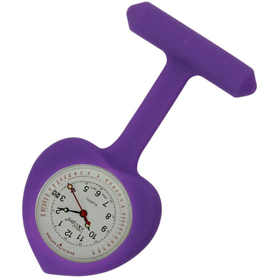 Heart Silicone Pin-On Nurse Watch - Base 30 Dial