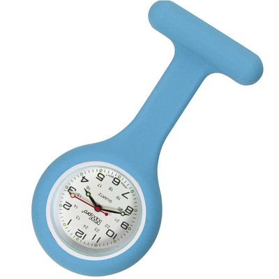 Silicone Pin-on Nurse Watch - White Dial