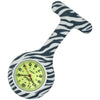 Silicone Pin-on Nurse Watch - Animal Print - Luminescent Dial