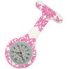 Silicone Pin-on Nurse Watch - Brocade - White Date Dial