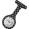 Silicone Pin-on Nurse Watch - Polka Dot - White Dial