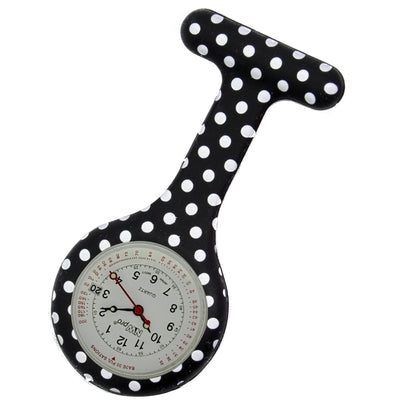 Silicone Pin-on Nurse Watch - Polka Dot - Base 30 Dial