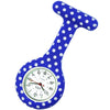 Silicone Pin-on Nurse Watch - Polka Dot - White Dial