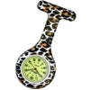 Silicone Pin-on Nurse Watch - Animal Print - Luminescent Dial