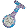 Silicone Pin-on Nurse Watch - Pattern - Non-Glass Dial