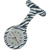 Silicone Pin-on Nurse Watch - Animal Print - White Date Dial